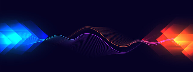 Abstract futuristic background with glowing light effect.Vector illustration.	
