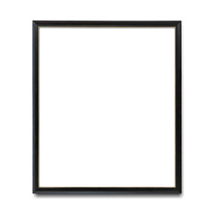 Obraz premium Black picture frame mockup transparent png