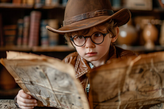 Little Explorer Embarks on a Pretend Adventure. Generative AI image