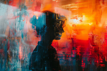 A scene showing a digital workshop where participants learn to create abstract art using coding and