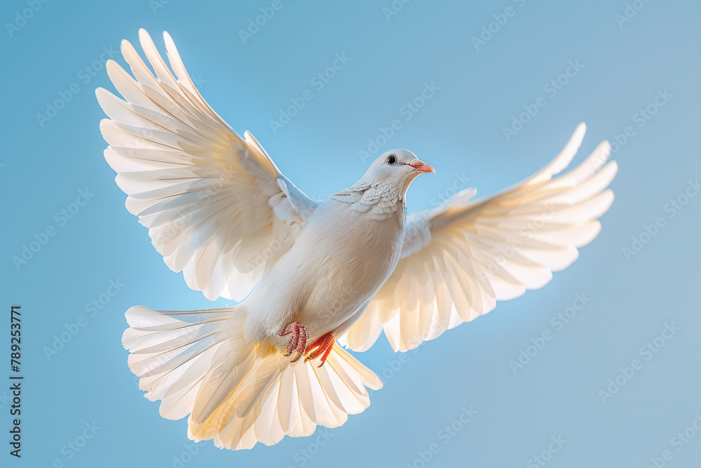 Poster an image of a bird with fish scales glimmering along its wings, catching the light as it flies acros
