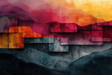 An image of a digital artist layering multiple textures and digital brushstrokes to create a complex