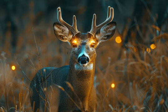 An image c with antlers that light up and emit Wi-Fi signals, serving as a moving hotsp