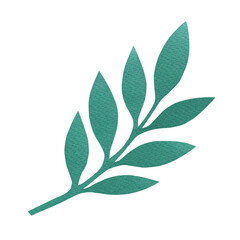 Green leaf paper craft transparent png