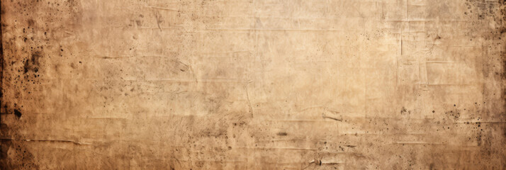 Aged Beige Paper Texture With Stains And Creases. Old Beige Stained Paper Background. Generative AI