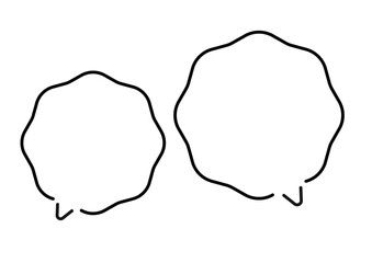 シンプルな手描きのふきだし素材　イラストベクター素材