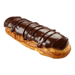 Eclair isolated on transparent background