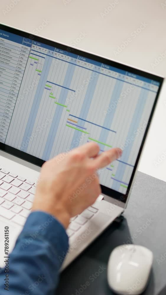 Poster gantt software project document plan list