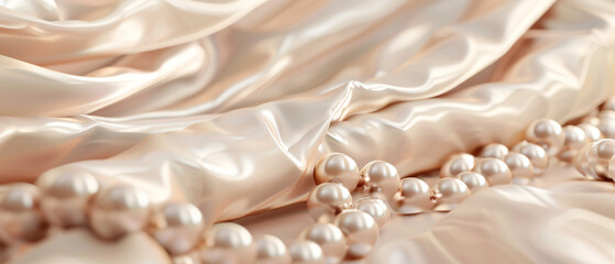 Pearl cloth background with copy space 3D render 