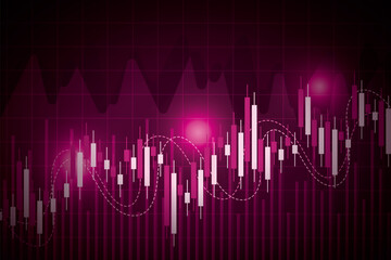 Stock market or forex trading graph concept
