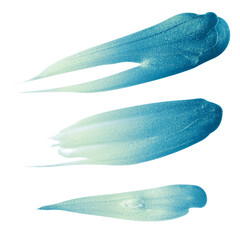 Metallic blue brush stroke transparent png