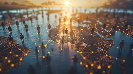 Global communication network concept, Generative AI