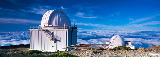 Stargazing Marvel: Time-Lapse of Telescopes on Roque de los Muchachos in La Palma, Canary Islands...