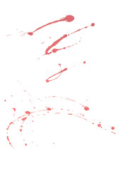 Fototapeta premium Pink blotched oil paint texture transparent png