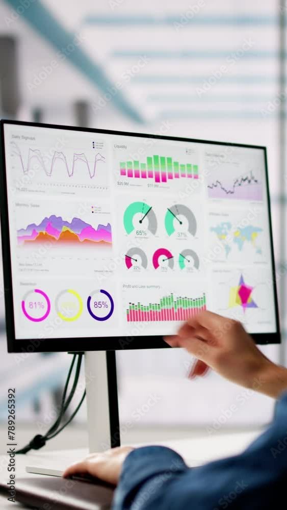 Poster Business Data Analyst Using KPI Data Dashboard