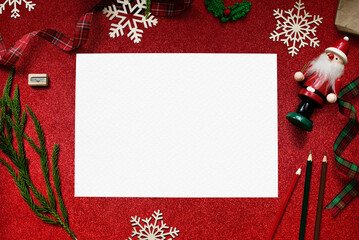 Christmas holiday card png mockup