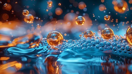 Delve into the microscopic world of chemistry, where even the tiniest droplet holds the potential for breathtaking beauty.
