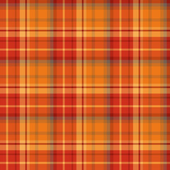 Seamless pattern in fantastic red and orange colors for plaid, fabric, textile, clothes, tablecloth and other things. Vector image.