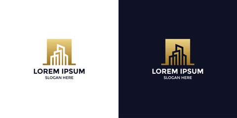 building design logo for companies and agencies - obrazy, fototapety, plakaty