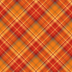 Seamless pattern in fantastic red and orange colors for plaid, fabric, textile, clothes, tablecloth and other things. Vector image. 2