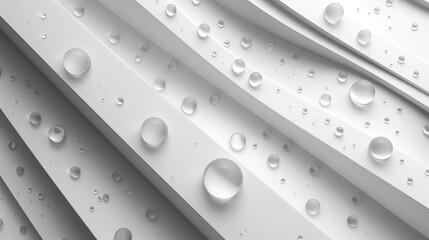 Water Droplets on White Surface