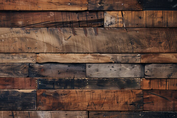 Wooden wall made of wooden planks. Abstract background for design.
