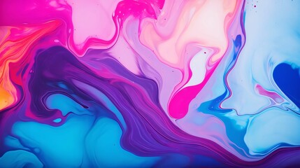 abstract background of acrylic paint in blue, pink and purple colors