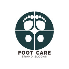 foot care podiatri logo with simple design premium quality