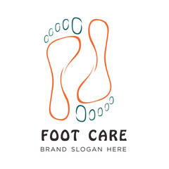 foot care podiatri logo with simple design premium quality