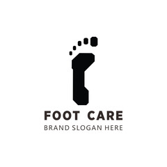 foot care podiatri logo with simple design premium quality