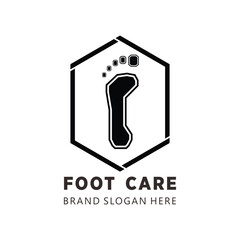 foot care podiatri logo with simple design premium quality