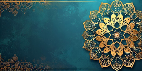 Card for Ramadan adorned with Arabic designs