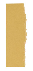 Handmade torn paper craft png in yellow earth tone