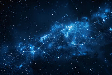 Illustrate the LinkedIn logo as a majestic constellation in the night ...