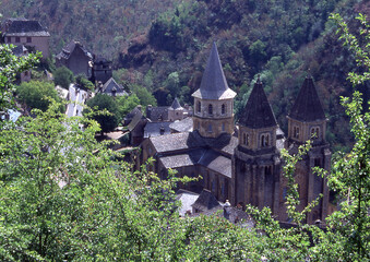 conques in aveyron in france