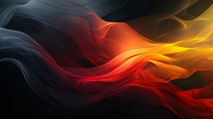 abstract background with red and yellow lines on black backdrop, illustration