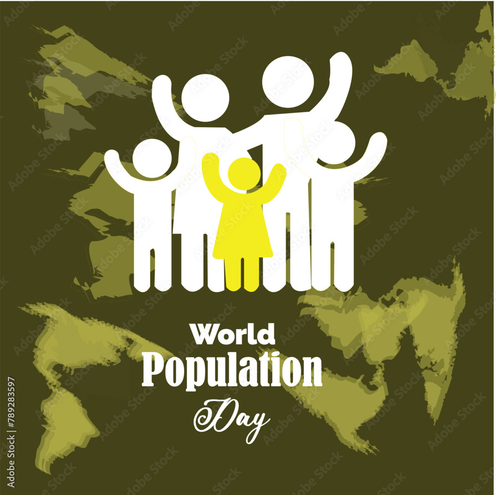 Fototapete this is simple and vector world population day background and it is editable.