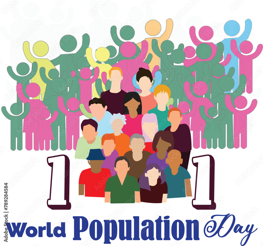 Fototapete this is simple and vector world population day background and it is editable.