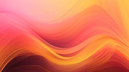abstract background with smooth lines in orange, yellow and pink colors