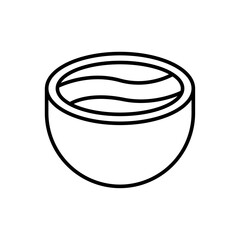 Caramel outline icons, minimalist vector illustration ,simple transparent graphic element .Isolated on white background