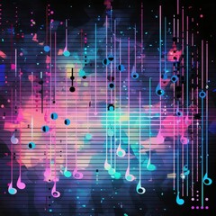 Abstract music background with notes. Vector illustration. Eps10. RGB EPS 10