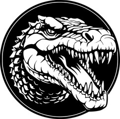 Naklejka premium Alligator - Minimalist and Flat Logo - Vector illustration