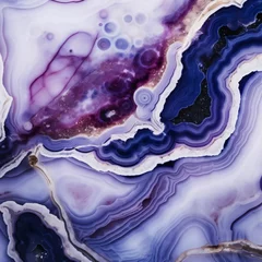 Verdunkelungsvorhänge Kristalle Abstract background with agate. Purple agate texture. Natural agate.