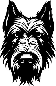 recommend clip art: Scottish Terrier | Black and White Vector illustration