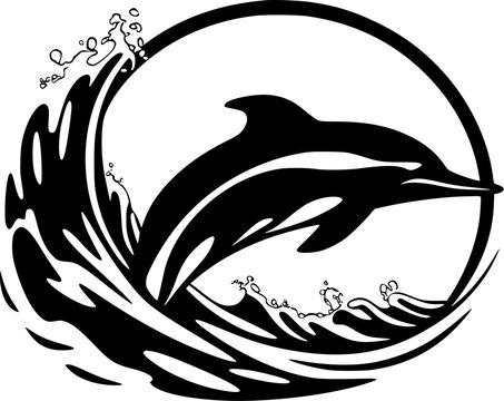 recommend clip art: Dolphin - High Quality Vector Logo - Vector illustration ideal for T-shirt graphic