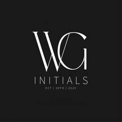 VG Typography Initial Letter Brand Logo, VG brand logo, VG monogram Wedding logo, abstract logo design	