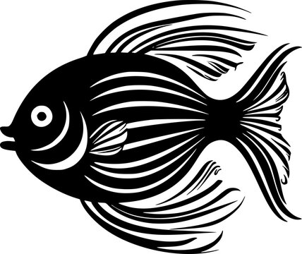 recommend clip art: Angelfish | Minimalist and Simple Silhouette - Vector illustration
