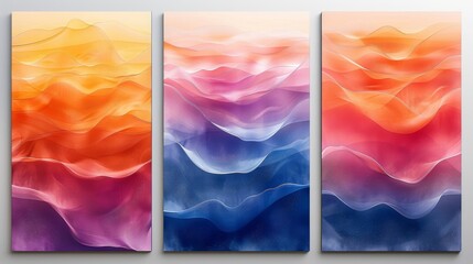 An abstract gradient liquid cover template with vibrant graphic colors, hologram, bubbles, and star elements. A minimalist design for brochures, flyers, wallpaper, banners, and wallpaper.