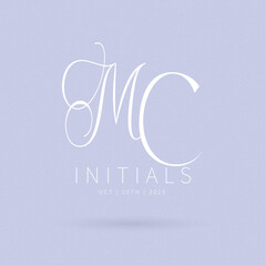 MC Typography Initial Letter Brand Logo, MC brand logo, MC monogram Wedding logo, abstract logo design	