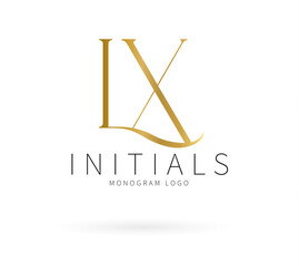 LX Typography Initial Letter Brand Logo, LX brand logo, LX monogram wedding logo, abstract logo design